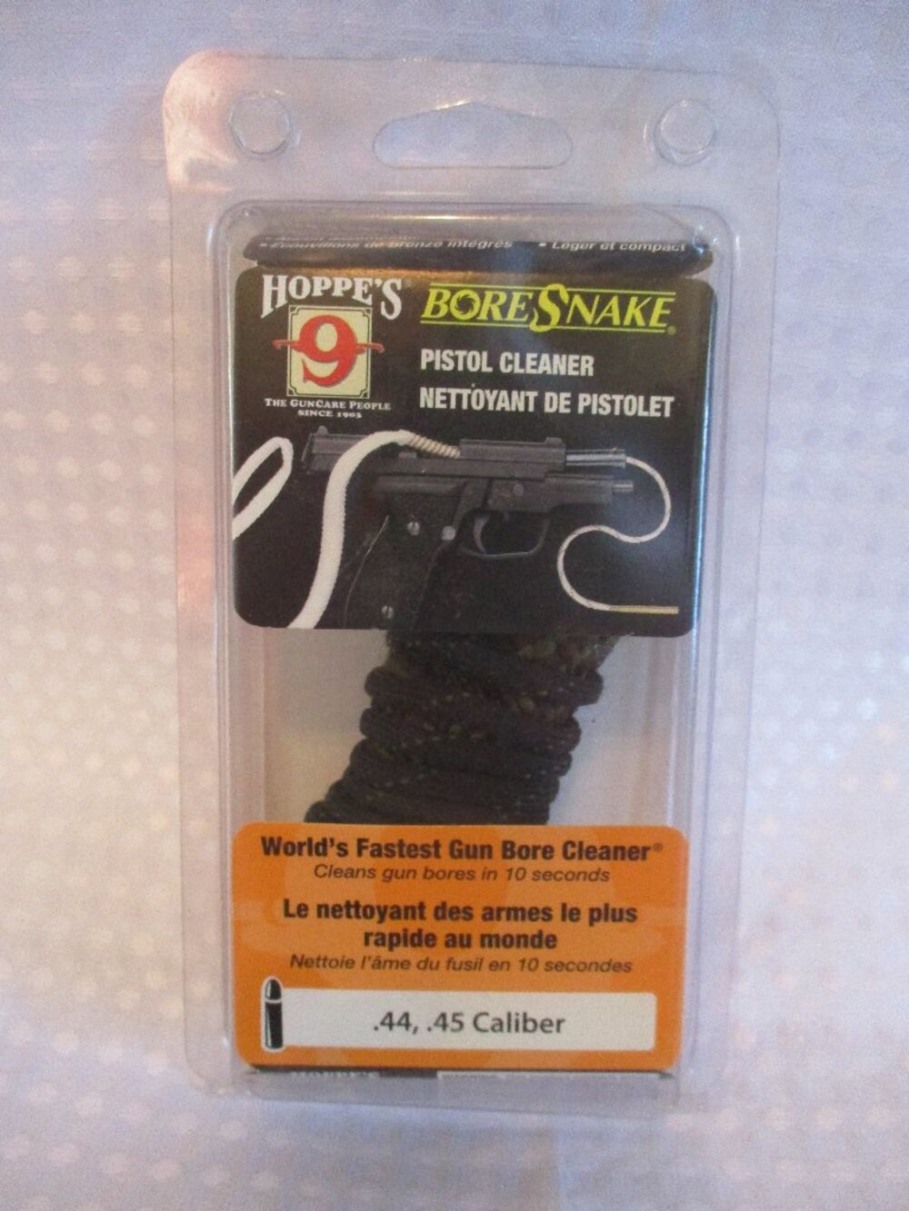 NIB Hoppe's 9 Bore Snake Pistol Cleaner .44, .45 Caliber #24004